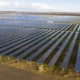 Solar farm on a bright sunny day